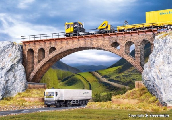 H0-Mauersteinbrücke, gerade