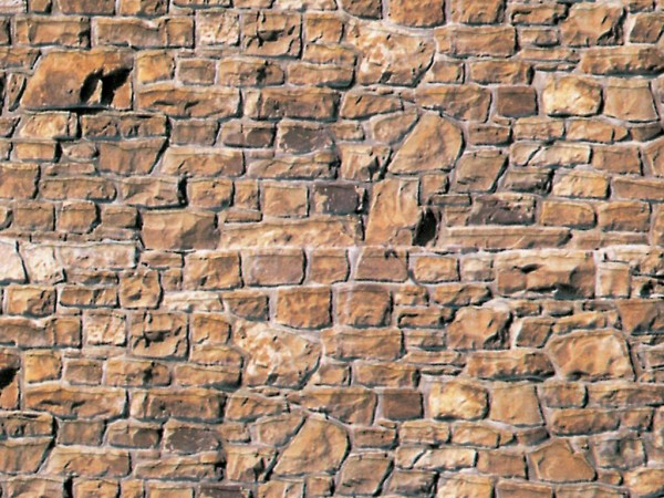 H0-Mauerplatte Mauerstein beige-braun