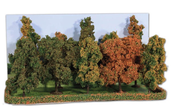 H0-Herbstwald, 10 Bäume 10-14cm