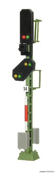 N-Licht-Blocksignal mit Vorsignal