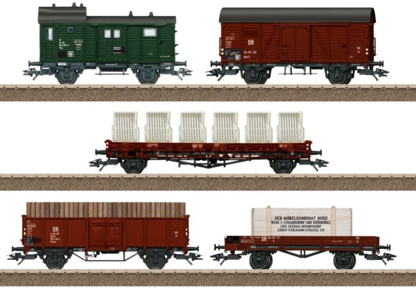 5tlg. Güterwagen-Set, DR, Ep.III