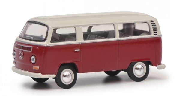 1:64-VW T2 Bus rot/weiß