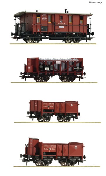 4-tlg. Set: Güterzug, K.P.E.V., Ep.I