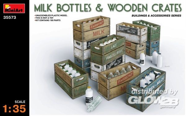 1:35-Milk Bottles & Wooden Crates