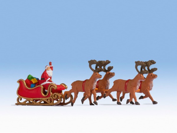 H0-Weihnachtsmann mit Schlitten
