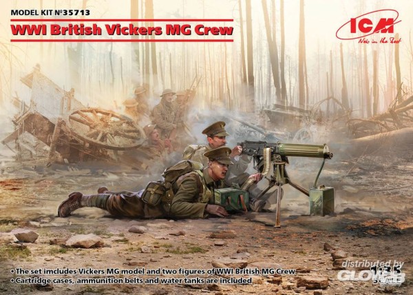 1:35-WWI British Vickers MG Crew