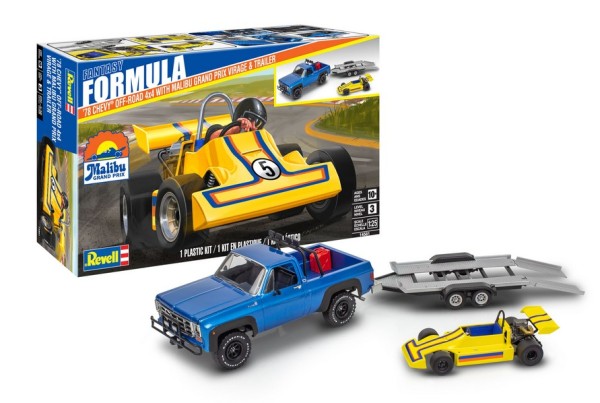 1:28-1978 Chevy 4x4 Pickup with Go-kart