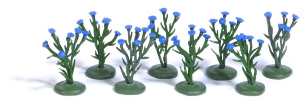 H0-8 Kornblumenpflanzen, fertig montiert