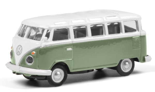 1:87-VW T1/2b Samba grün/weiß
