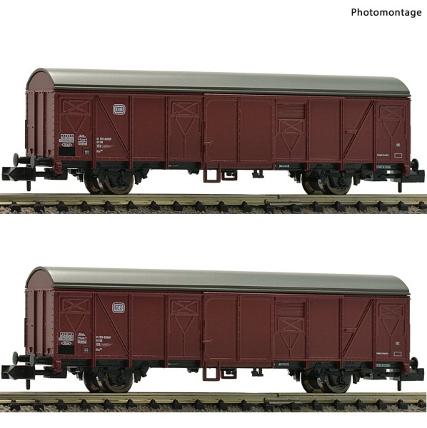 2-tlg. Set: Gedeckte Güterwagen, DB Ep.4