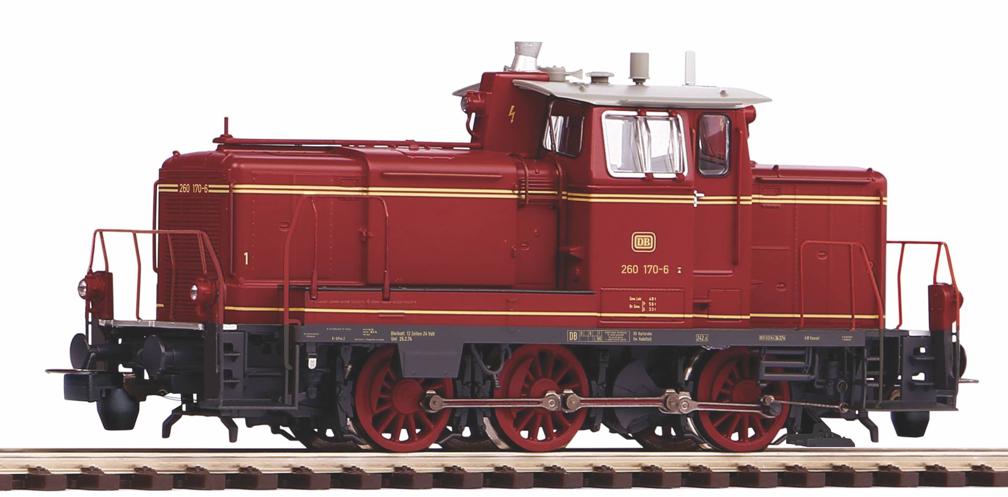 DC-Diesellok mit Sound BR 260, DB, rot | Piko | Modelleisenbahn
