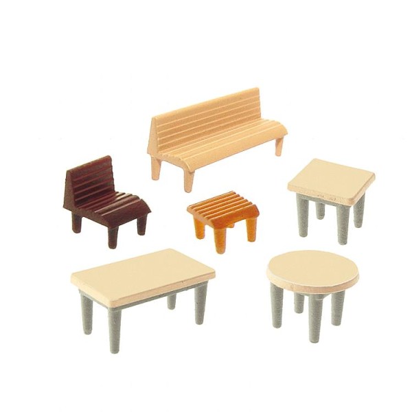 N-7 Tische, 24 Stühle, 12 Bänke