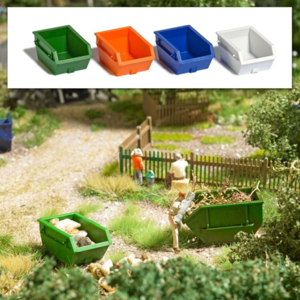 H0-Mini-Set: 4 Absetzcontainer 1,5m³