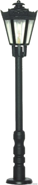 H0-Parklaterne schwarz, LED Warmweiß