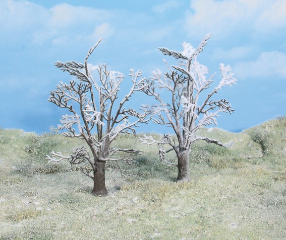 H0-2 Winterbäume, 14 cm hoch