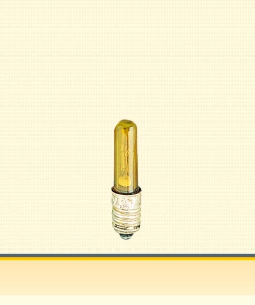 Schraub-Kerzenlampe E 5,5 19V/60mA, gelb