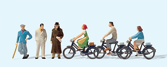 Passanten und Radfahrer. Um 1936