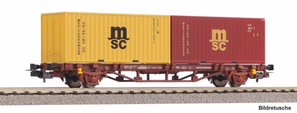 Containertragwagen 2x 20 MSC Container
