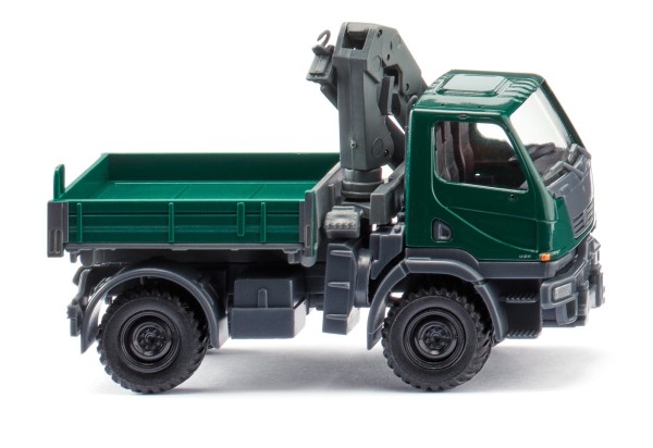 Unimog U 20 mit Ladekran - moosgrün