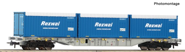 Containertragwagen Sgns + Container Rex