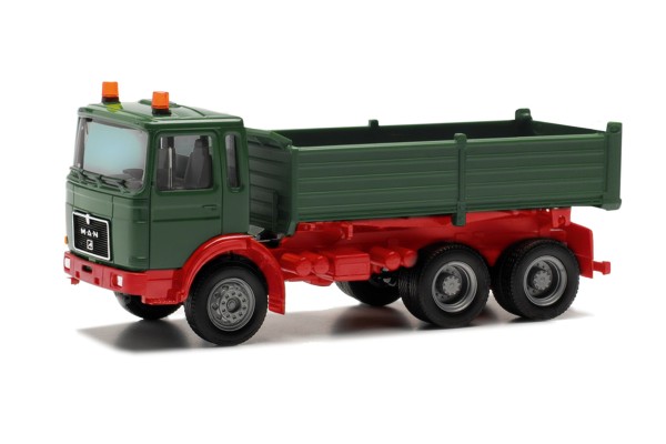 MAN F8 Kipp-LKW 3achs, grün/rot