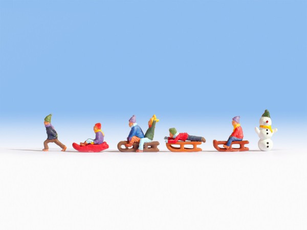 H0-Kinder im Schnee, 6 Figuren