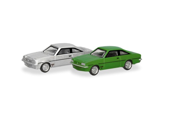 N/2er Set Opel Manta silber und grün
