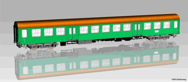 Halberstädter Mitteleinstiegswagen, grün