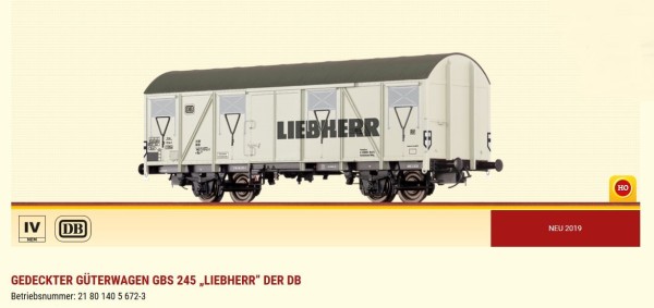 Güterwagen Gbs 245, DB, Ep.IV, Liebherr