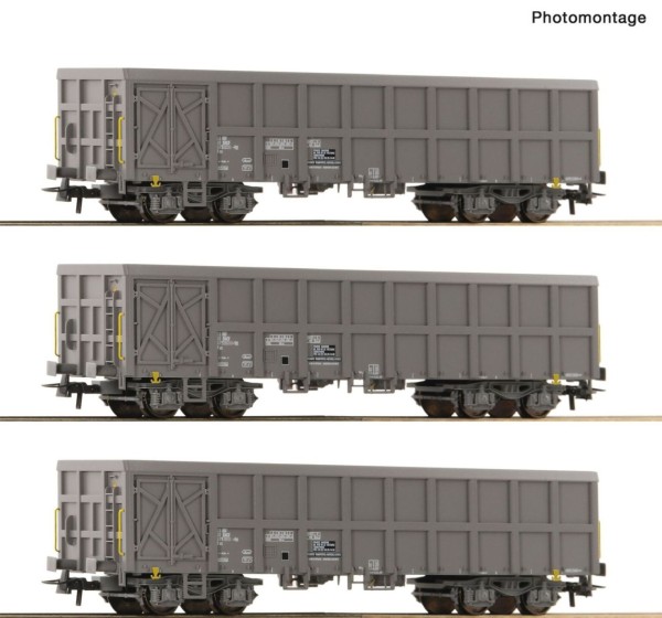 3-tlg. Set: Offene Güterwagen, SNCF Ep.6