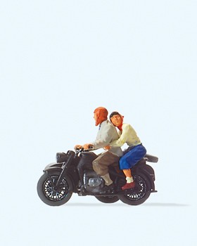 Motorradfahrer. Zündapp KS 75
