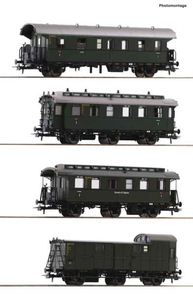 4-tlg. Set: Personenzug, DB, Ep.III