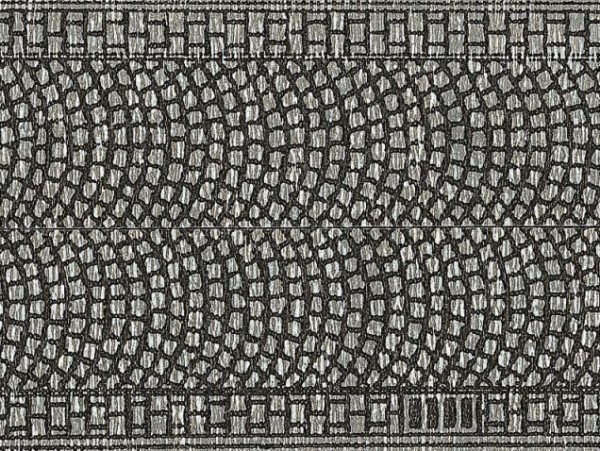H0-Kopfsteinpflaster,100x5 cm, 2 Rollen