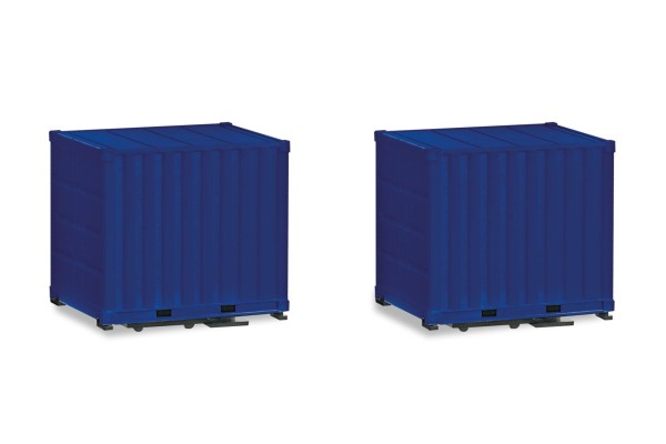 10ft Container mit Platte ultramarinblau