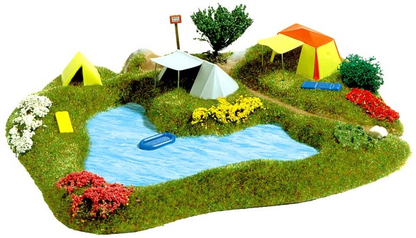 H0-See mit Campingplatz