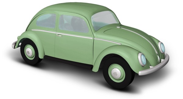 VW Käfer Ovalfenster, grün