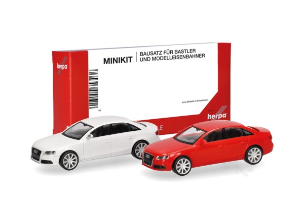 MiKi Audi A4 Limousine, weiß/rot