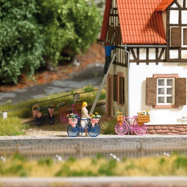 H0-Blumen-Fahrräder