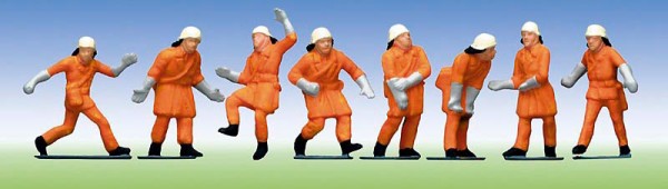 H0-Feuerwehrleute, Uniform orange