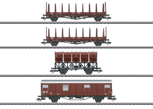 Güterwagen-Set, DB, Ep.III