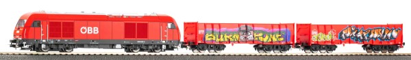 Güterzug-Set Rh 2016 ÖBB, mit Bettung
