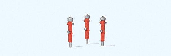 Hydranten rot, 3 Stück.Fertigmodell