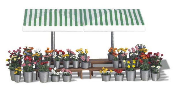 H0-Marktstand Blumen