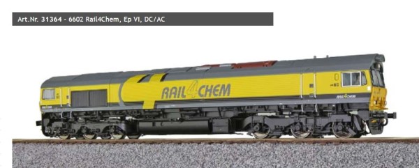 H0-Diesellok, C66 Rail4Chem, DC/AC