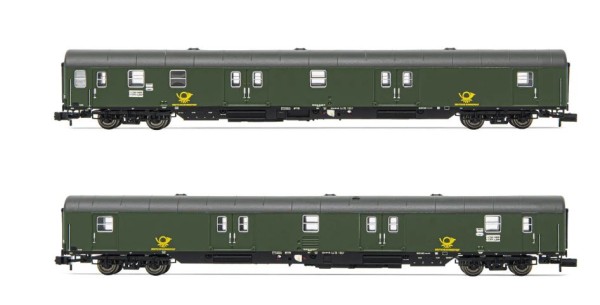 N-DBP, 2-teiliger Postwagen-Set, grün