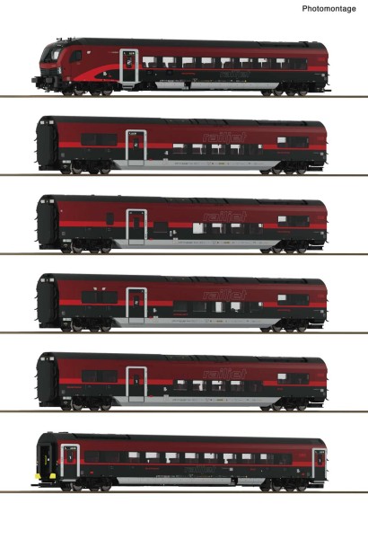 6er Set Railjet ÖBB DCC+Innenbeleuchtung