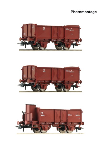 3-tlg. Set: Offene Güterwagen, FS Ep.2-3