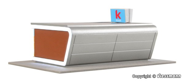 H0-Kiosk mit LED-Beleuchtung