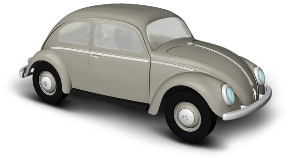 VW Käfer Ovalfenster, grau