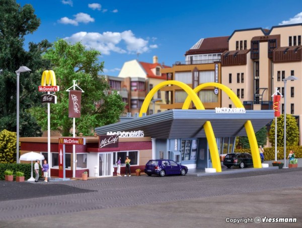 H0-McDonald Schnellrestaurant mit McCafé